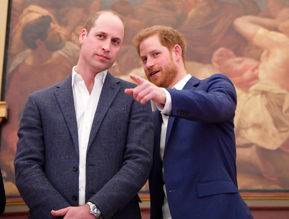 Warring Princes William and Harry were reunited at their uncle’s funeral yesterday