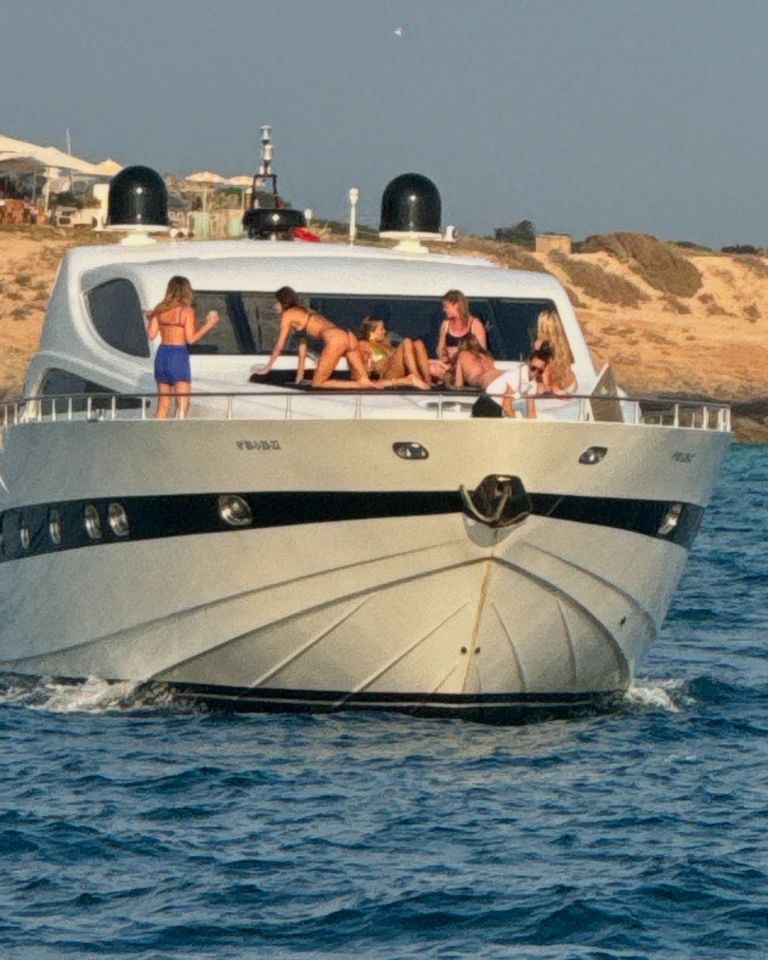 This was a no expense spared trip as they hired a luxury yacht for the outing