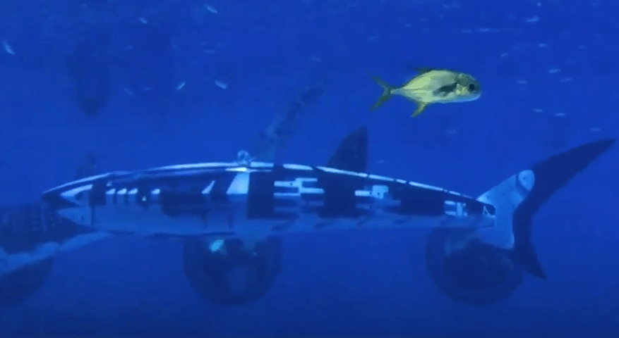 The 16ft robot shark could be used for surveillance