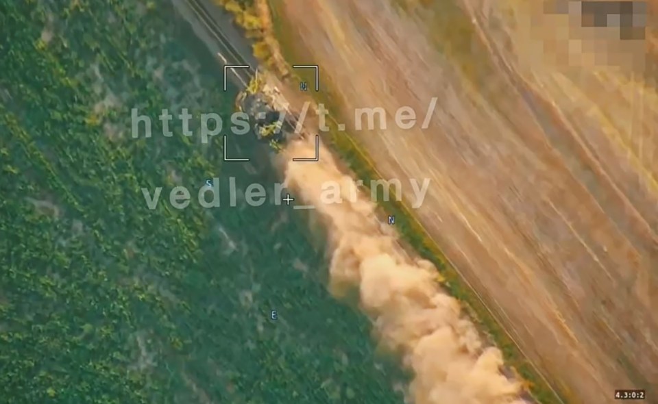 an aerial view of a field with the url //t.me/ vedler_army