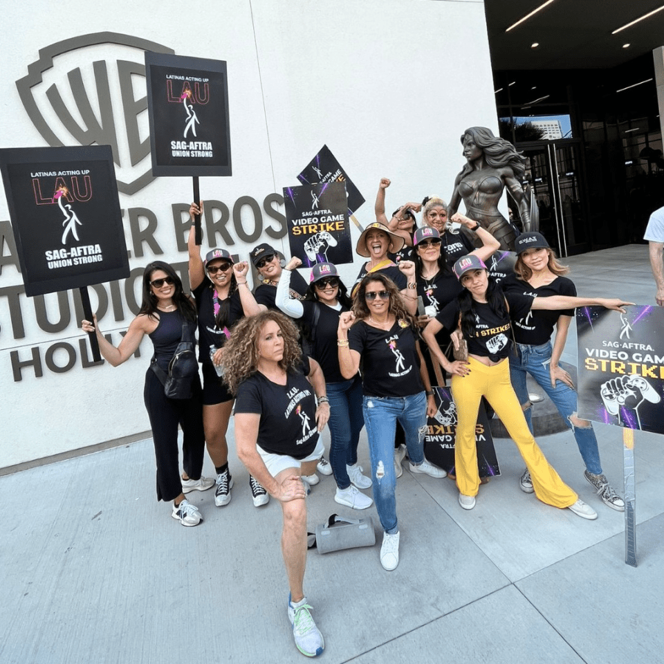 Actors gathered outside of Warner Bros to bring attention to the SAG-AFTRA strike