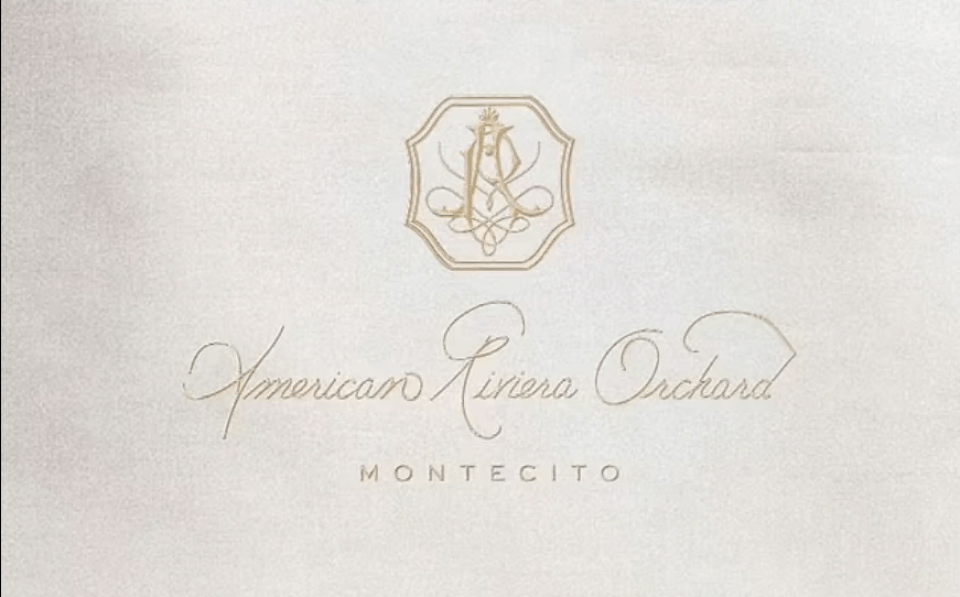 a logo for american riviera orchard montecito