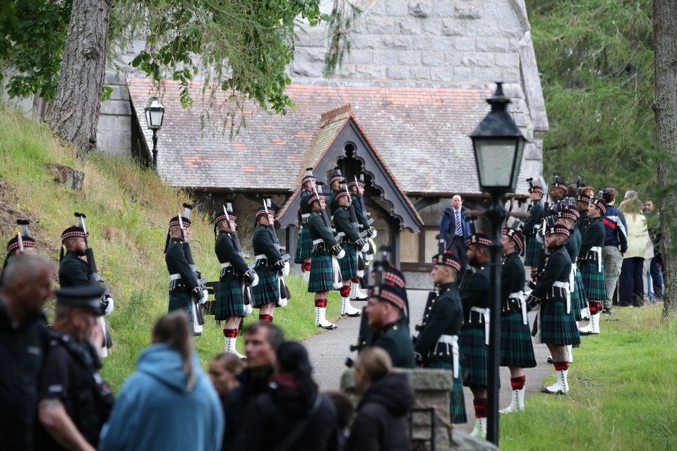 Soldiers from Balaklava Company, 5th Battalion Royal Regiment of Scotland who formed a guard of honour