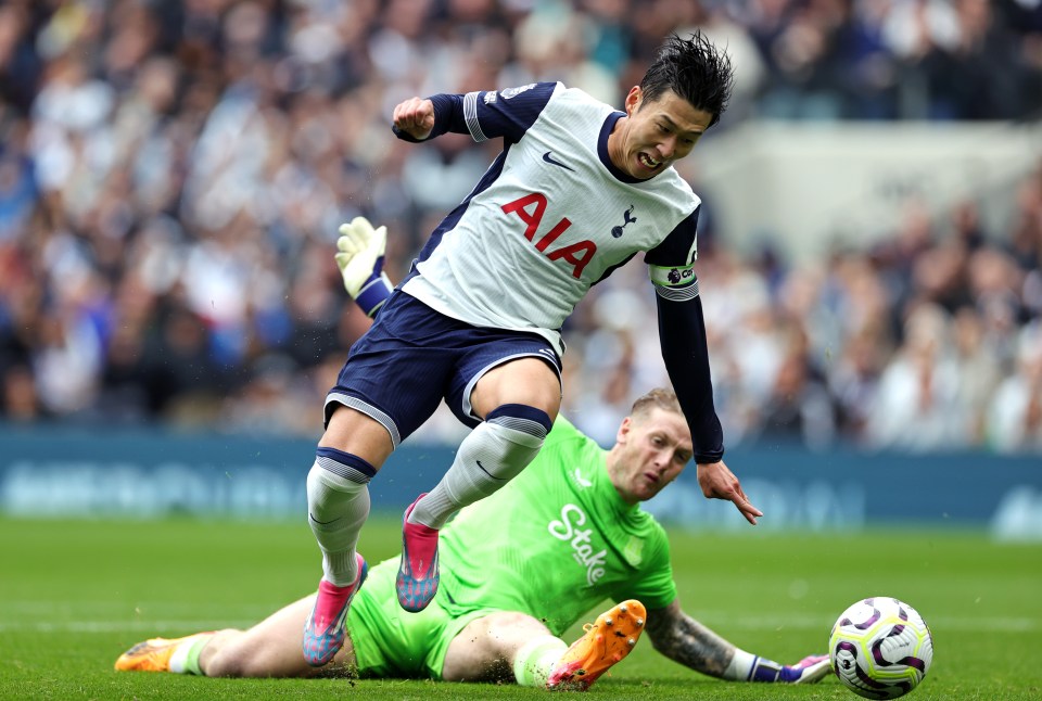 Jordan Pickford's howler saw Son Heung-Min bag his first of the match