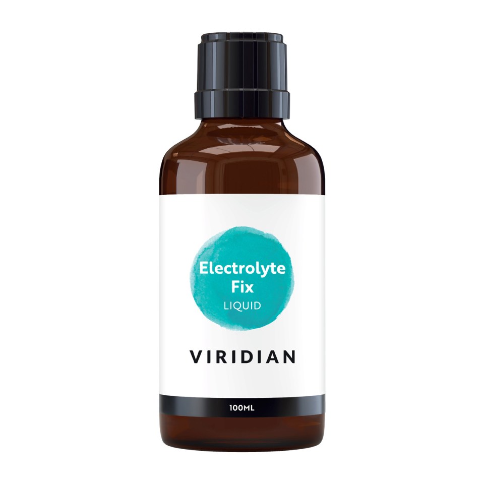 a bottle of viridian electrolyte fix liquid