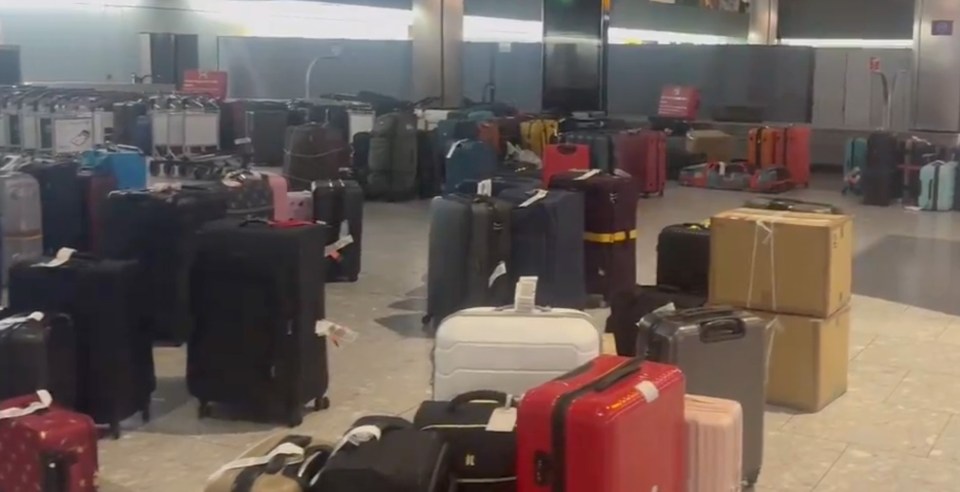 Luggage was left abandoned at Heathrow's Terminal 5 building