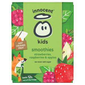 Slurp on an Innocent strawberry, raspberry and apple smoothie, £3.60 for four