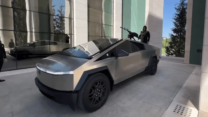 Ramzan Kadyrov has flaunted his new Tesla that he claims was given to him by Elon Musk