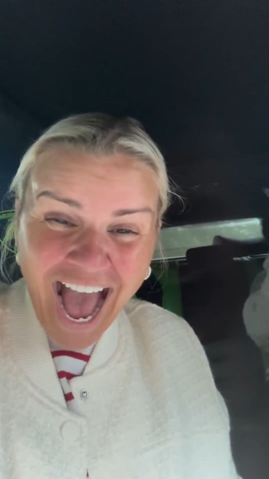 Kerry Katona screamed at the camera after revealing Heidi's results