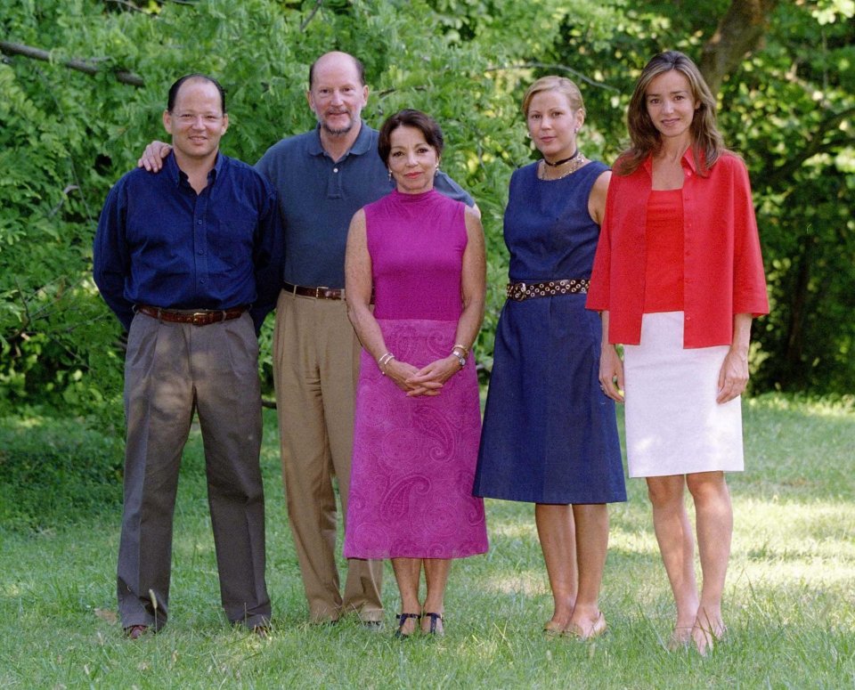 The Princess is seen here with her family (second from the right)