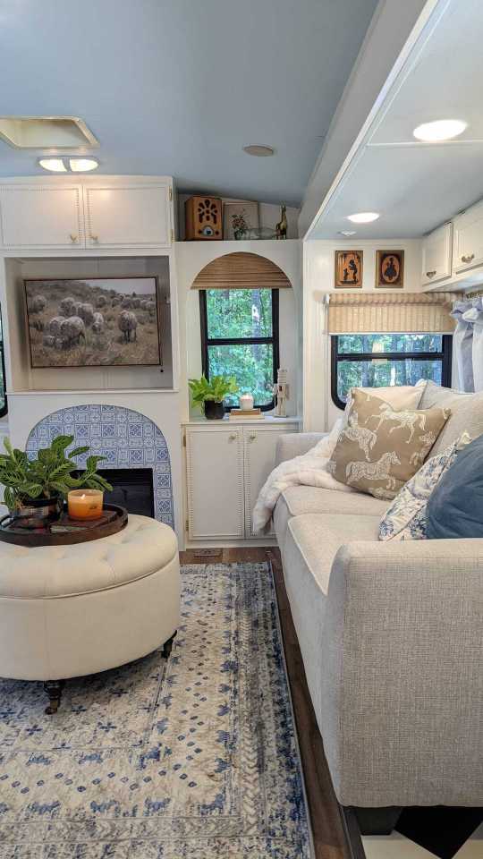 Elijah and Leann shared how they transformed their trailer into a chic French getaway