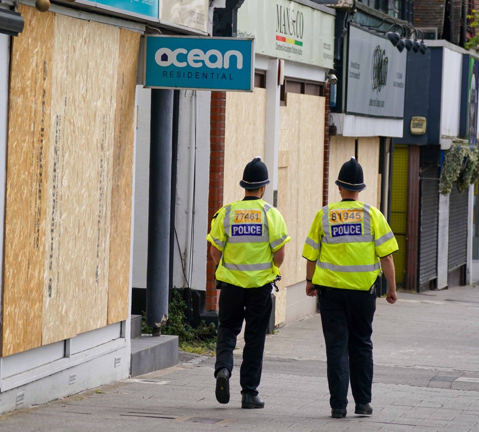 Essex Police patrol Hamilton Court Road in Westcliff, Southend