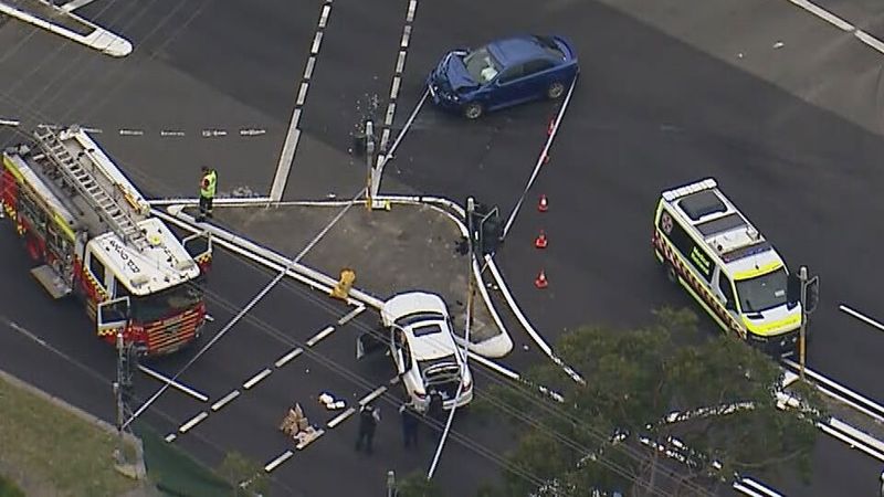 Emergency crews at the scene in Engadine, Sydney