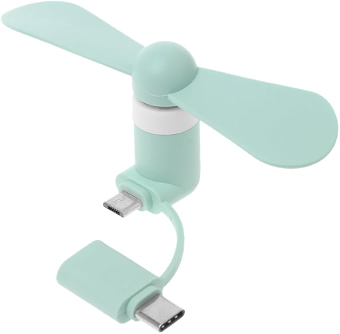 a small fan with a micro usb connector attached to it