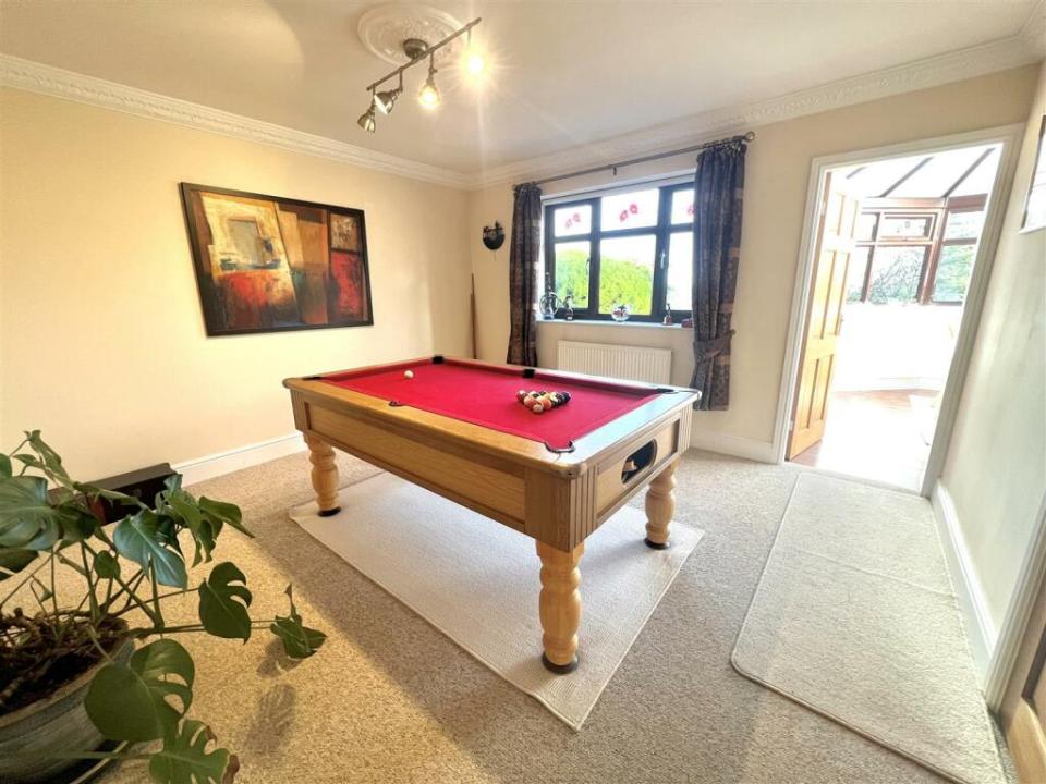 The couple have a games room