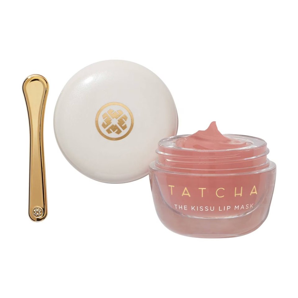 The secret to her glossy lips on the night was the £25 TATCHA The Kissu Lip Mask that you can buy from Sephora