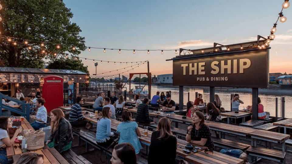 The London pub is a popular haunt in the summer months