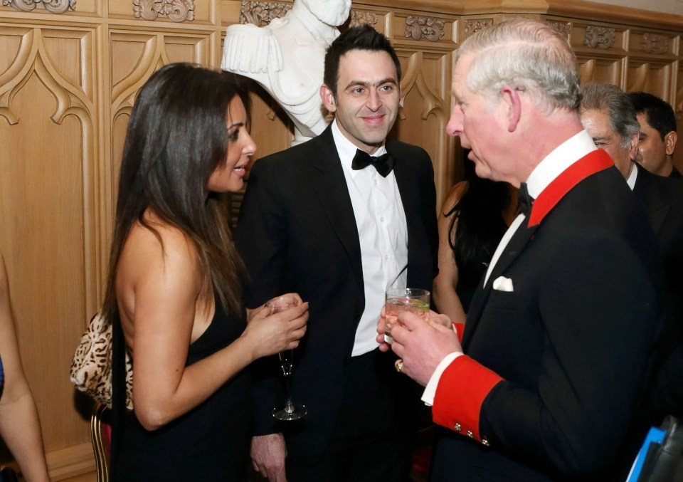 Prince Charles meets Laila and Ronnie at a British Asian Trust Dinner at Windsor Castle in 2013