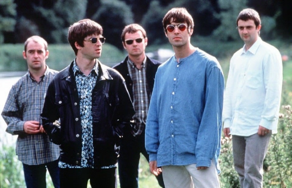 It was taken in guitarist Paul 'Bonehead' Arthurs' (far left) house