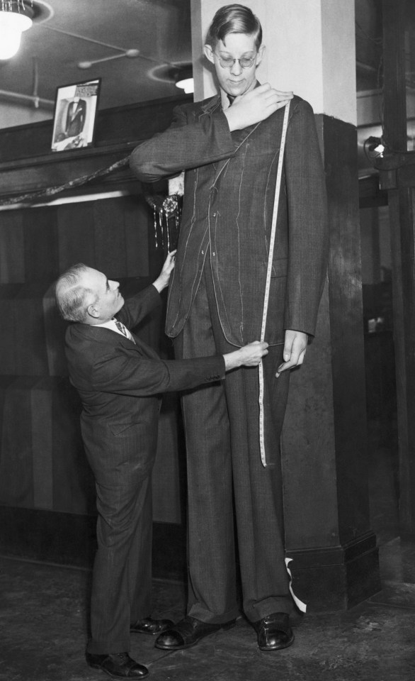 a man is measuring another man 's height with a tape measure