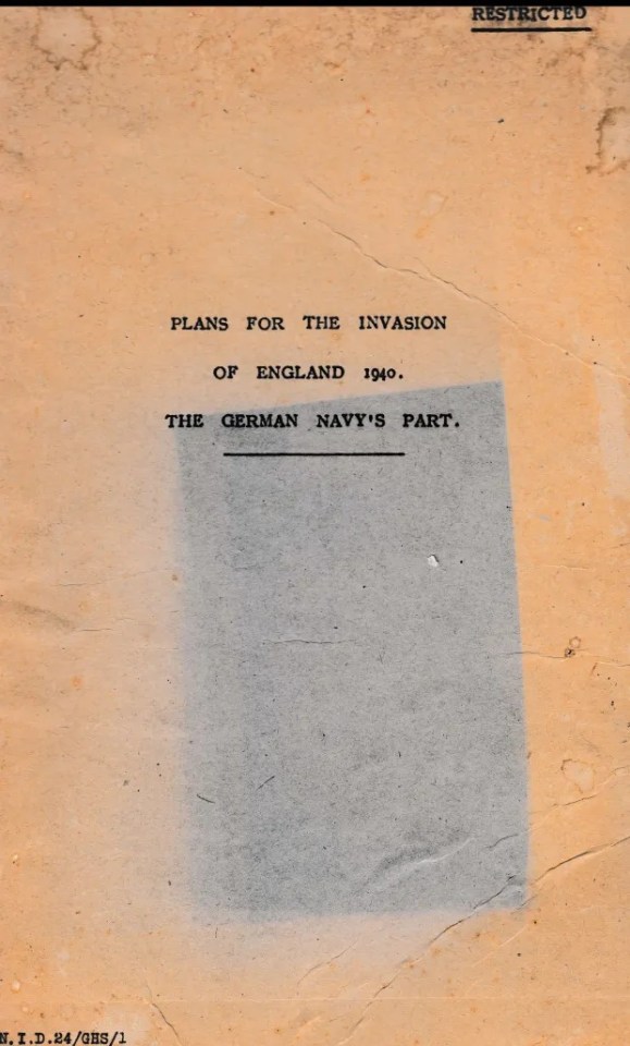 Original German confidential document detailing the invasion