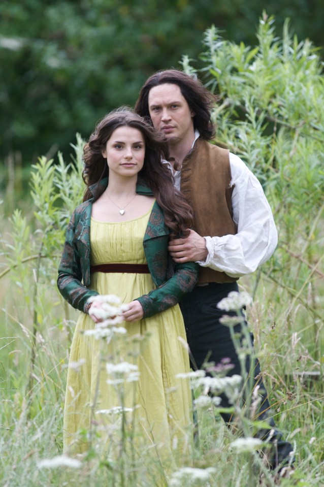 Charlotte Riley and Tom Hardy as Cathy and Heathcliff in 2009 TV version