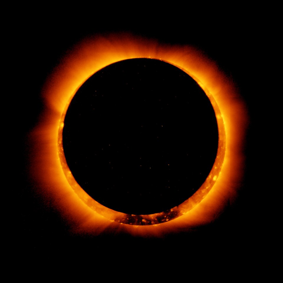 During an annular solar eclipse, the moon is slightly farther away from the sun in comparison with a total solar eclipse where the solar disk is completely obscured