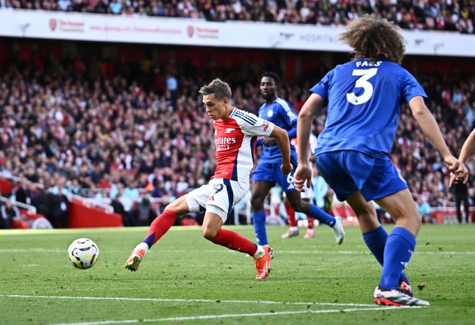 Leandro Trossard netted a deserved goal on the stroke of half-time