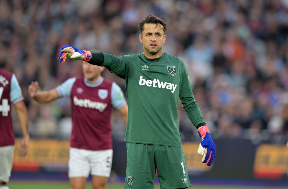 West Ham goalkeeper Lukasz Fabianski is the oldest player in the Premier League this season