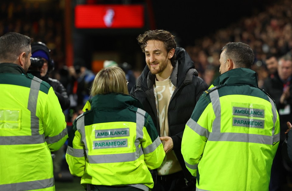 He thanked the Bournemouth paramedics for saving his life