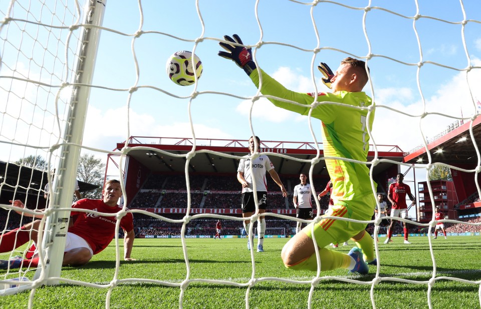 Forest striker Chris Wood had this goal ruled out by VAR