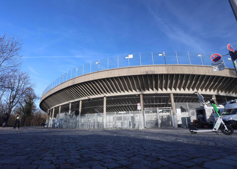 This is an outside view of Bayern Munich's old stadium