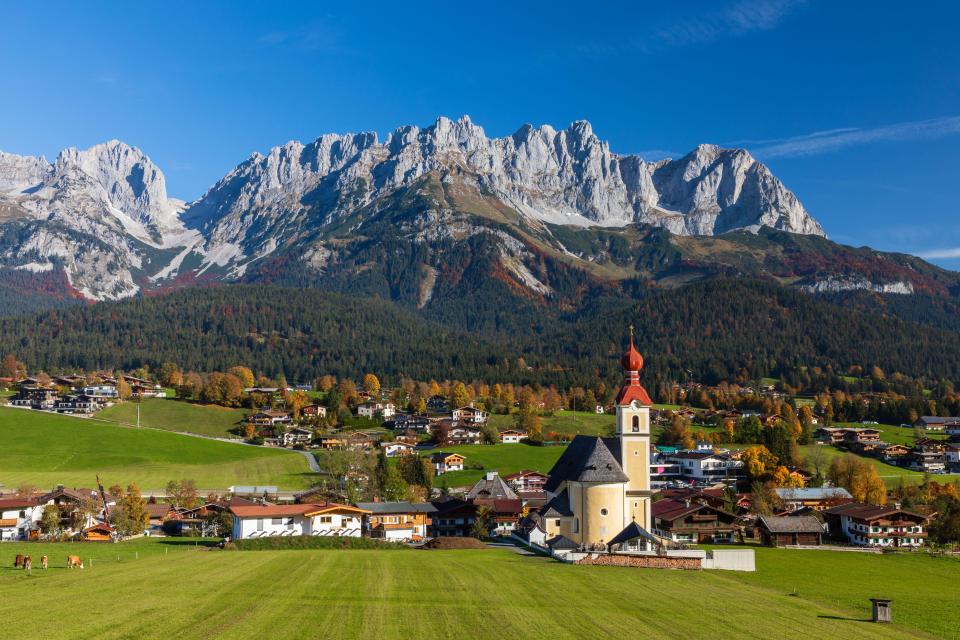 You’ll have mountains of fun in Austria - pictured the Kaiser Mountains