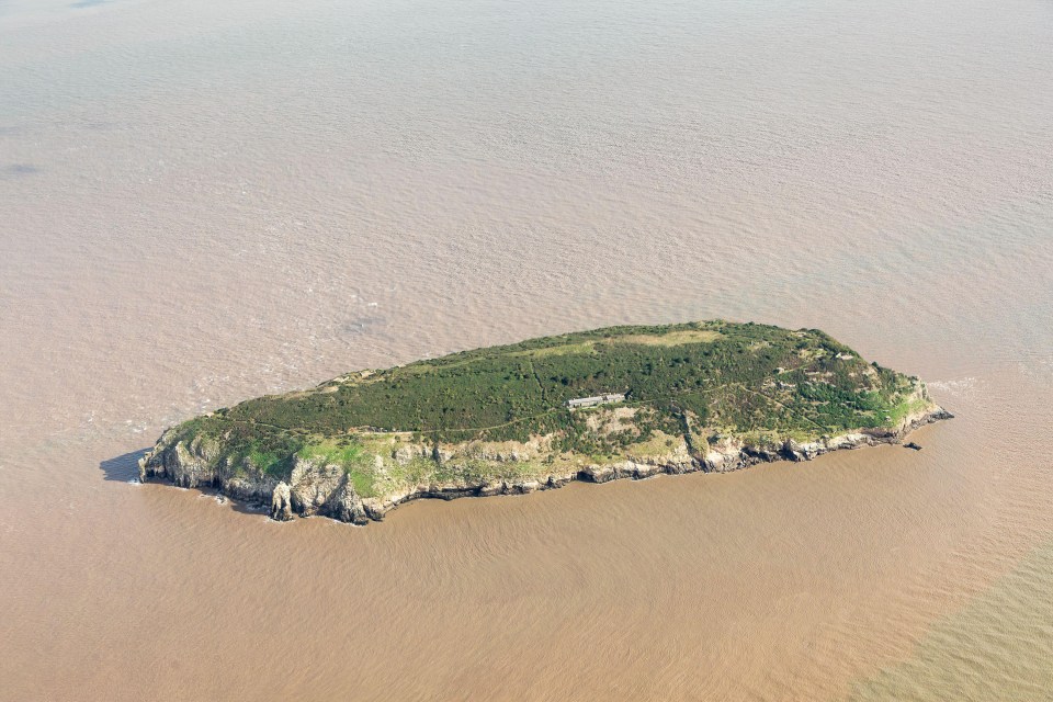 a small island in the middle of the ocean