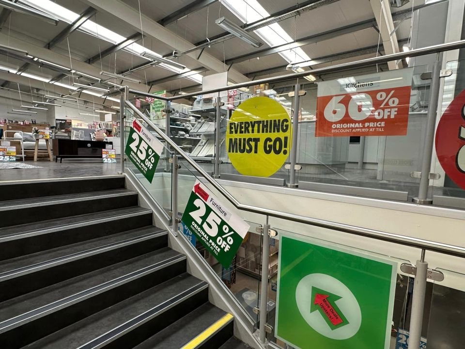 As far as discounts go, Homebase's Bromsgrove store has discounted the price of new kitchens by 60%