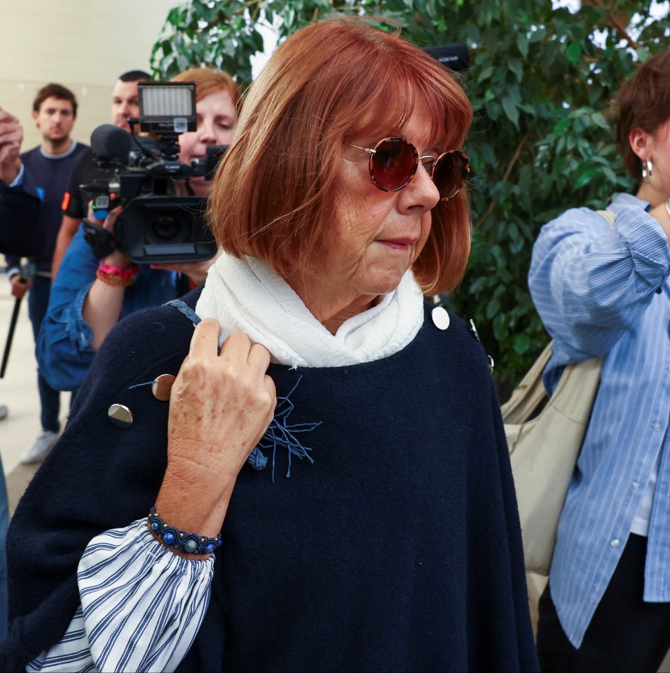 Gisele Pélicot who has allegedly been drugged and raped by men solicited by her husband Dominique Pélicot, arriving at the courthouse in Avignon on Tuesday