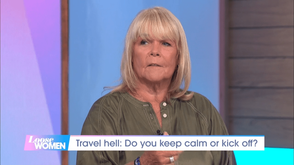 a woman on loose women talking about travel