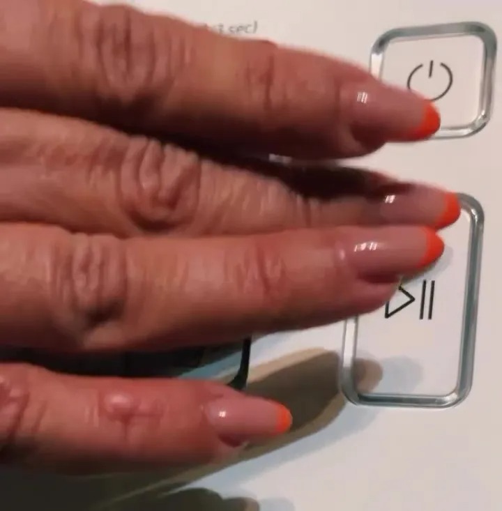 a close up of a woman 's nails with the words double spin for the win