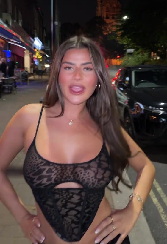 Matilda Draper wowed in a see-through outfit on a night out