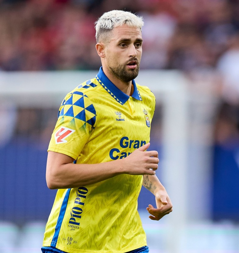 Mandatory Credit: Photo by Ricardo Larreina/REX/Shutterstock (14732482ai) Adnan Januzaj of UD Las Palmas looks on during the LaLiga EA Sports match between CA Osasuna and UD Las Palmas at El Sadar on September 21, 2024, in Pamplona, Spain. CA Osasuna v U.D. Las Palmas - La Liga EA Sports, Pamplona, Navarra, Spain - 21 Sep 2024