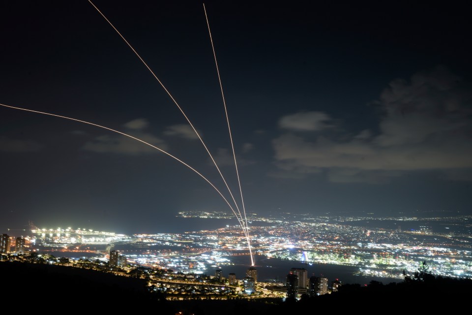 The Iron Dome intercepts rockets launched from Lebanon