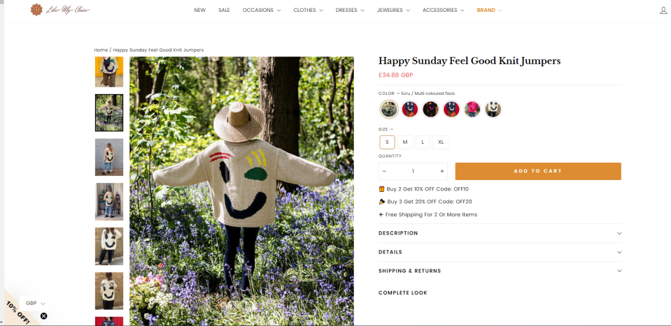 happy sunday feel good knit jumpers on a website