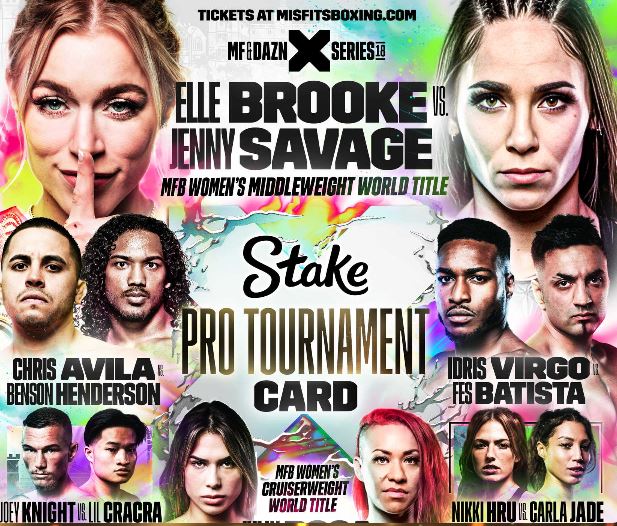 a poster for the elle brooke vs. jenny savage pro tournament