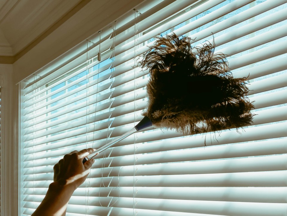 Use the 'top-down' method, cleaning thoroughly, from cobweb-ridden corners of ceilings, to dusty blinds