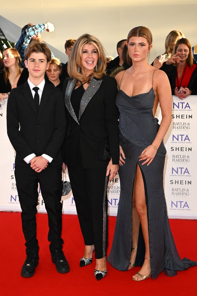 Kate Garraway, who is up for a gong, was joined by her children Darcy and Billy