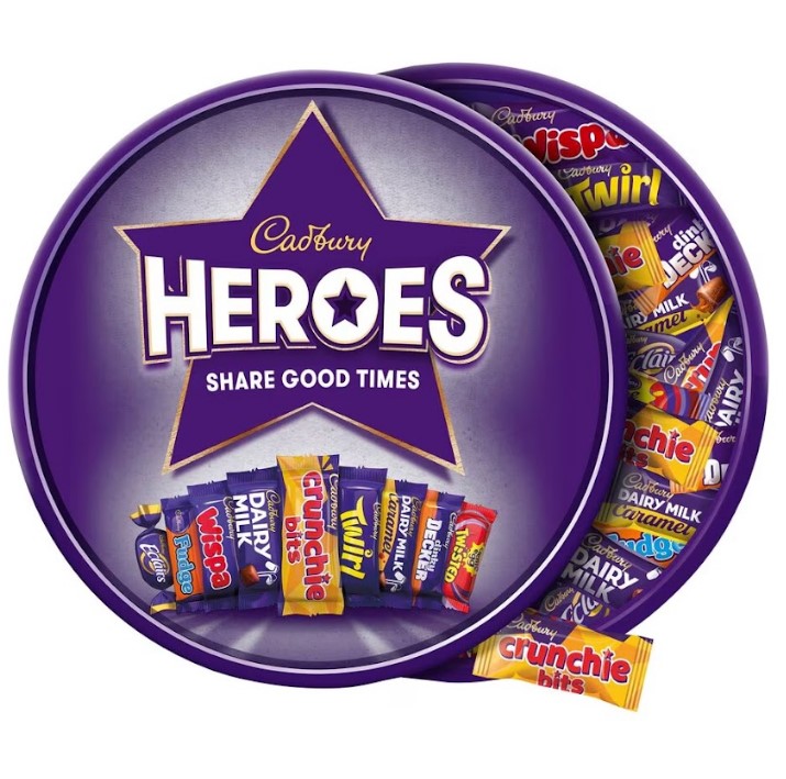 Save £1.50 on tins of Cadbury’s Heroes when you use a Tesco Clubcard