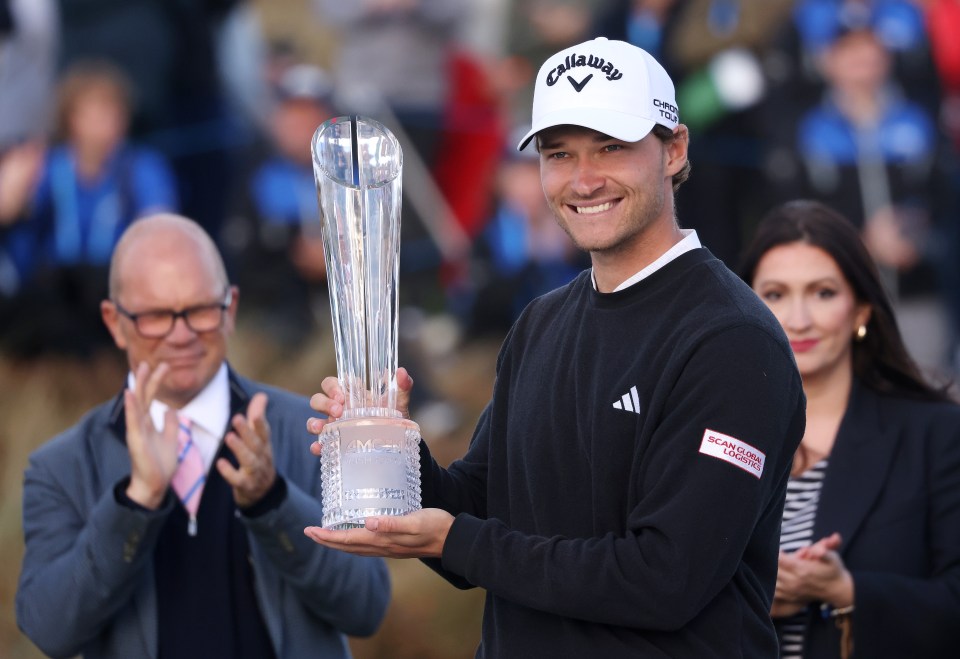 Denmark’s Rasmus Hojgaard was crowned the champion at Royal County Down