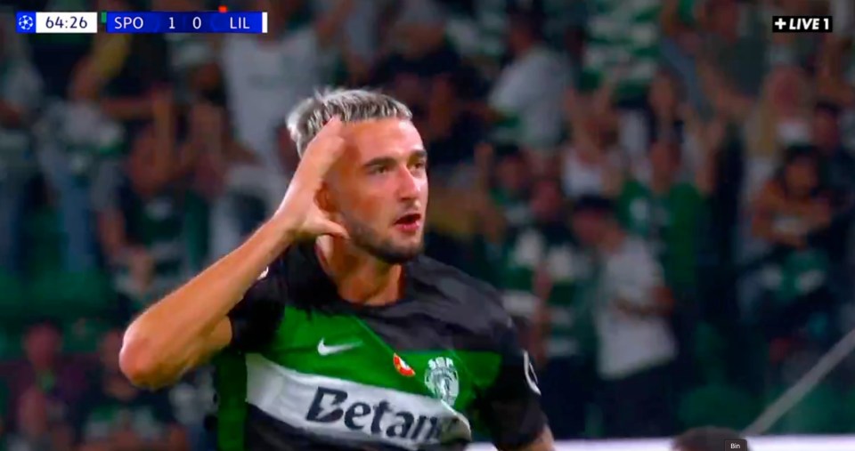 Zeno Debast scored a wonder-goal for Sporting Lisbon against Lille