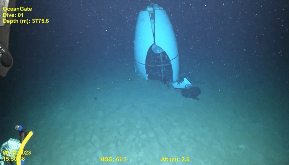 The mangled wreck was found days after the sub went missing