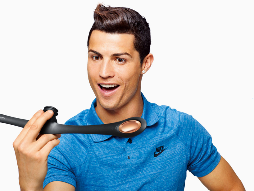 Christiano Ronaldo in an ad for a Japanese ‘facial fitness’ gizmo